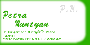 petra muntyan business card